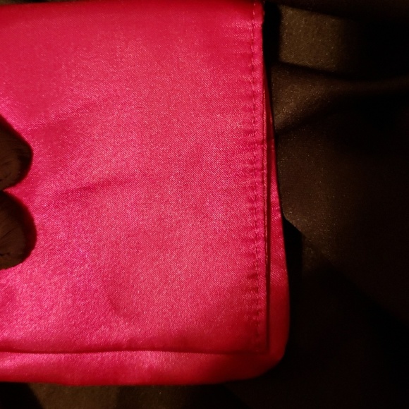 Dress up sachet mauve Satin and brown flower with - Picture 7 of 7